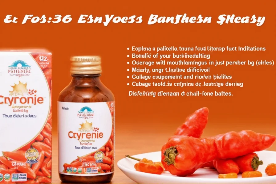 Comparison graphic showing cayenne pepper supplement forms: capsules, tinctures, and topical creams
