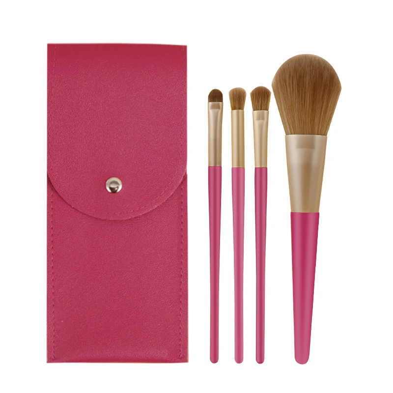 

ZnyBeauty 4pcs Makeup Brushes Set High-Quality Custom Logo Soft Private Label with Bag