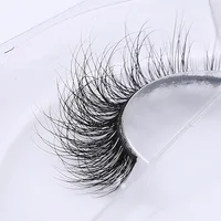 

3D Mink Eyelash Real Mink Handmade Crossing Lashes Individual Strip Thick Lash Fake Eyelashes A02