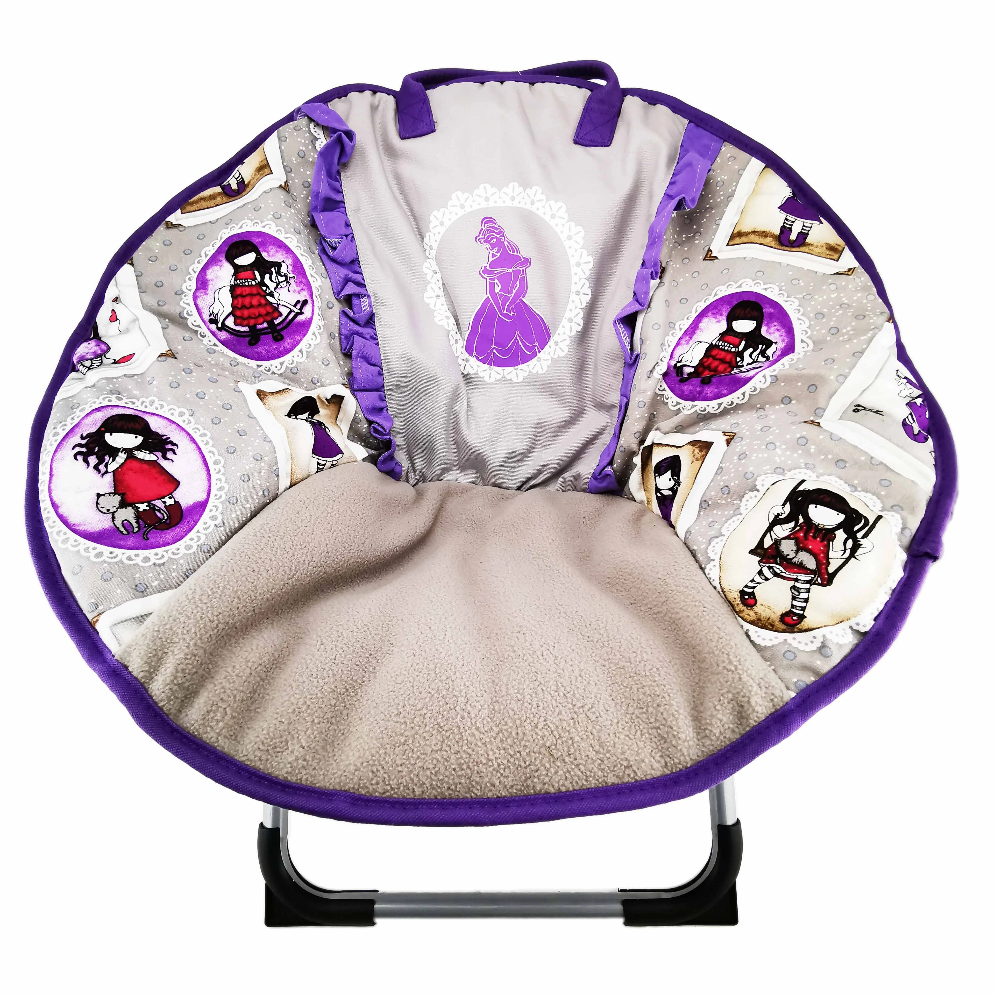 

Pet Dog Products Accessories Furniture Foldable Seat Surface Replaceable Dog Cat Chair Bed For Indoor & Outdoor & Travel, Purple beige