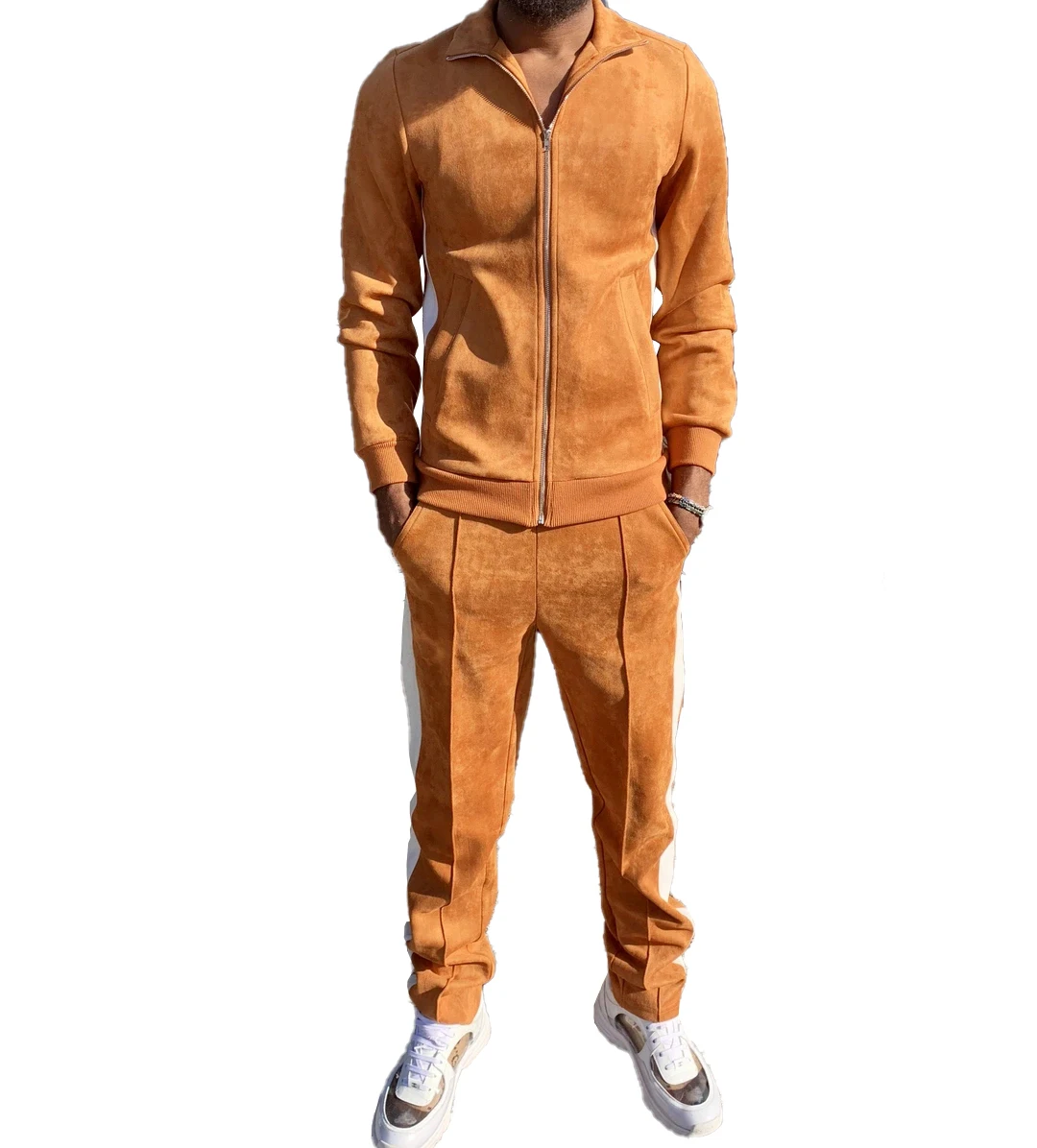 suede jogging suit