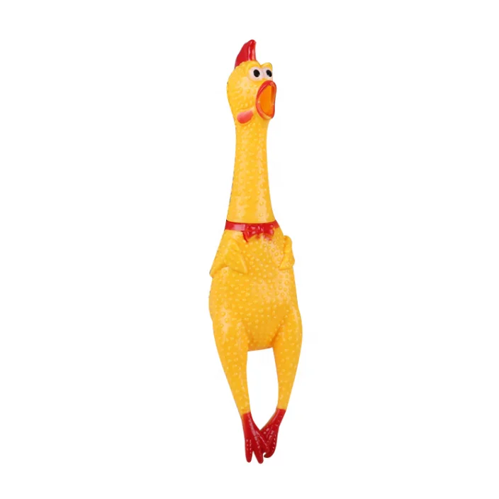 

Wholesale Soft Yellow Latex Rubber Screaming Chicken Fun Squeaky Dog Toys