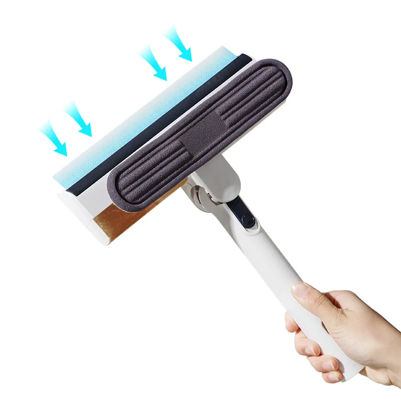 

Window Squeegee Patented Water Collection Function 2-in-1 Window Cleaner Dual Side Rubber Squeegee Absorption Sponge Scraper, Customized color