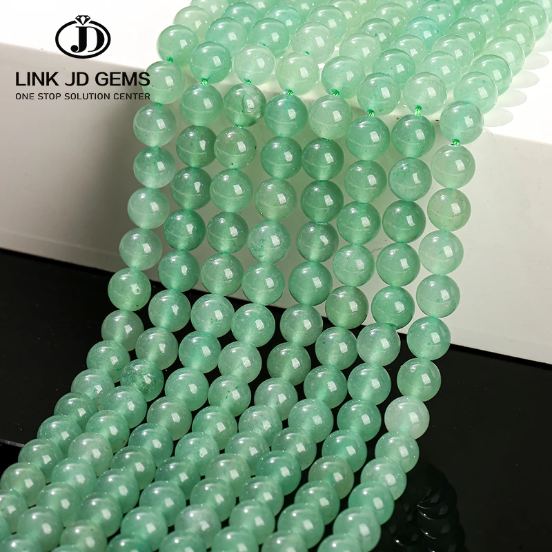 JD 4-12mm Pick Size Natural Green Blue Pink Aventurine Round Loose Stone Beads For Jewelry Making Accessories