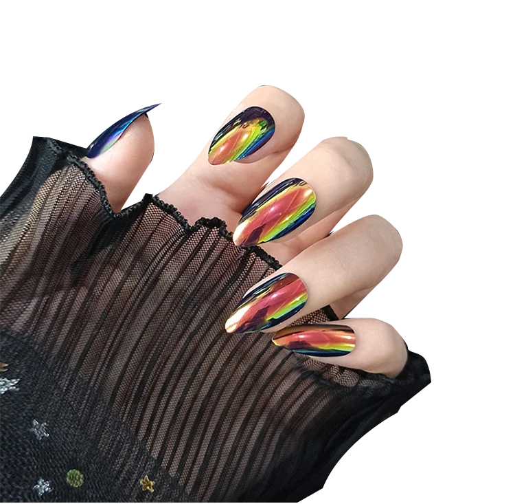 

New Arrival Mixed Color Nail Art Tools Luxury False Nails Professional Product 24 pcs Wholesale Press On Nails Packaging Box, Multi color