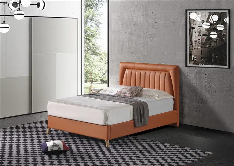 2020  Luxury Classic Bedroom Furniture New Design Soft Leather Bed G1890#