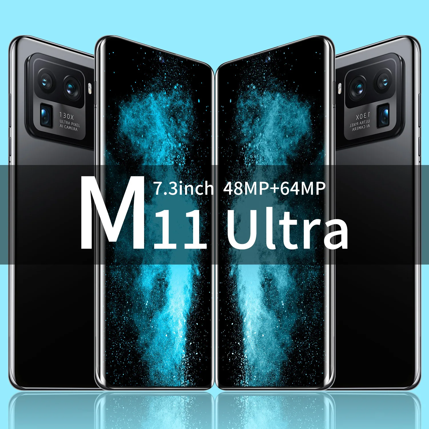 

M11 Ultra 7.3Inch 16+512GB HD Full Screen Smartphone Dual SIM Android Face Finger Recognition Cellphone