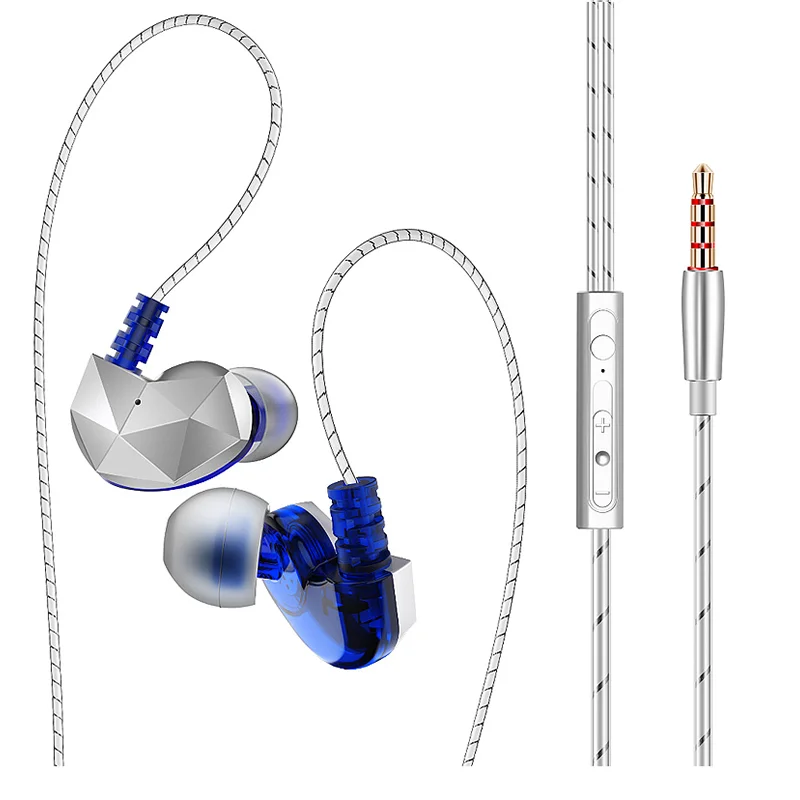 

High Quality Product QKZ CK6 Mobile Phone Wire-controlled Headset Magnetic Absorption Hanging Ear Heavy Bass Sports Headset
