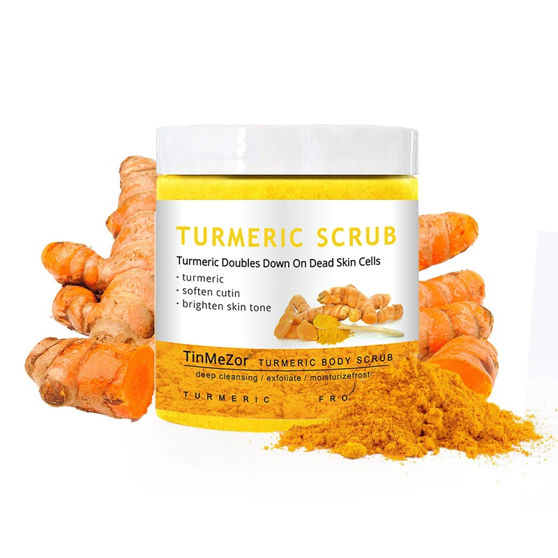 

white label lightening Ginger Exfoliating Turmeric Scrub wholesale body scrub containers for body