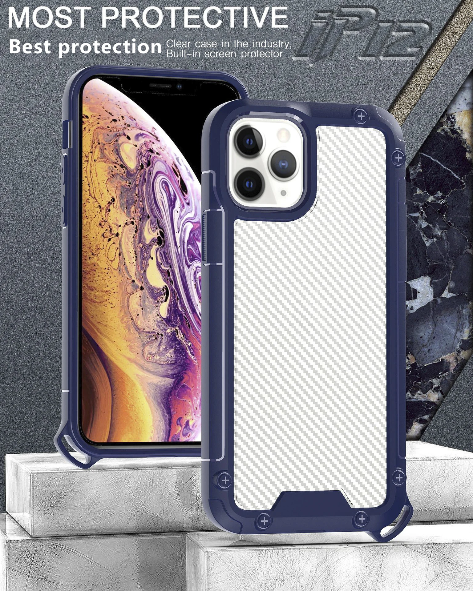 

2021 Hot sale Shockproof carbon fiber mobile iPhone case for iPhone13 case