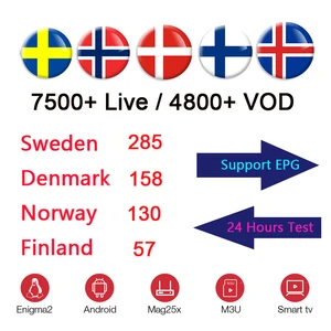 12 Month Scandinavian IPTV Subscription Smart TVs Android Devices