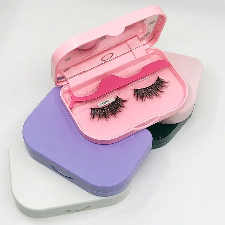 

Create Your Own Brand Lash Box Wholesale False 3d 5d Mink Eyelashes Samples Short Natural False Lashes With Logo, Natural black or colorful