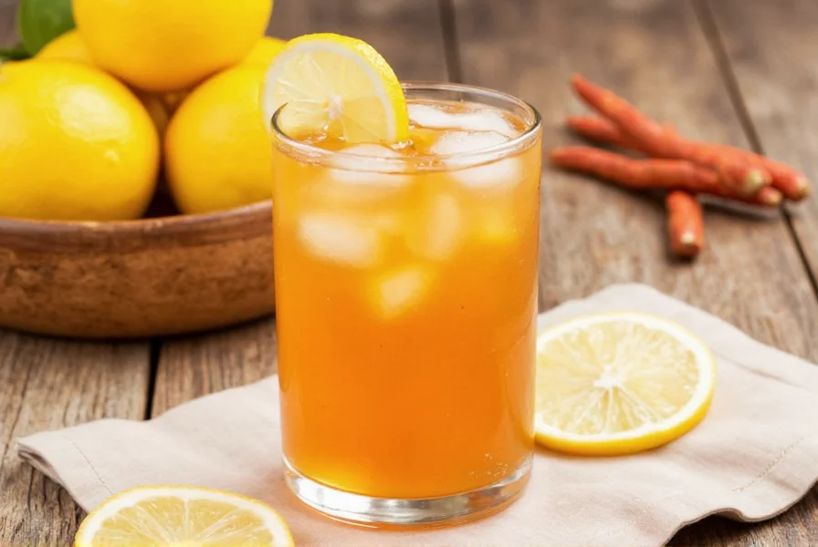 Step-by-step preparation of cayenne pepper water with lemon showing measurements and mixing process