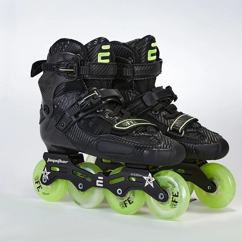 

EACH Carbon Fiber Roller Skates Adult Men's And Women's Slalom Shoes Speed Skating Skates Full Set Of Professional Fa