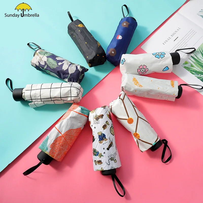 

Mini super light five fold umbrella