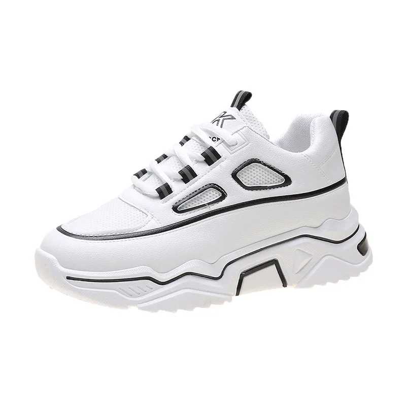 

2021 new sports platform shoes women's casual shoes with comfortable women's simple sneakers sneakers color matching shoes