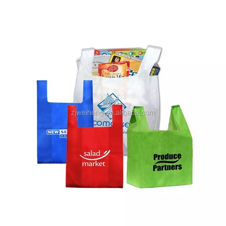 

Customized Color Size Environmentally Friendly Non-woven Material Vest Bag