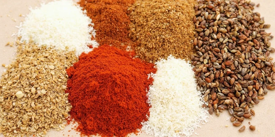 Side-by-side comparison of fresh and dried spices