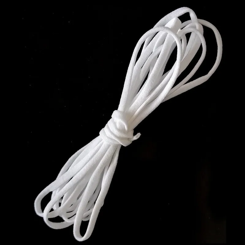 

Manufacturer white elastic 5mm earloop flat rope for face