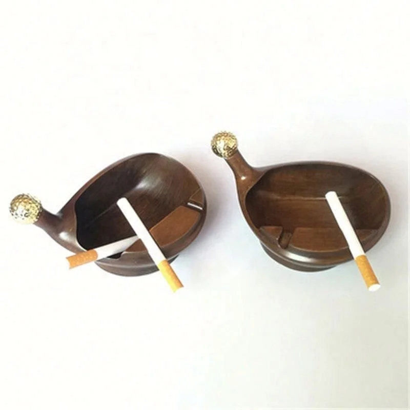 

Jhcentury New Resin Creative Golf Round Practical Ashtray, Yellow/brown
