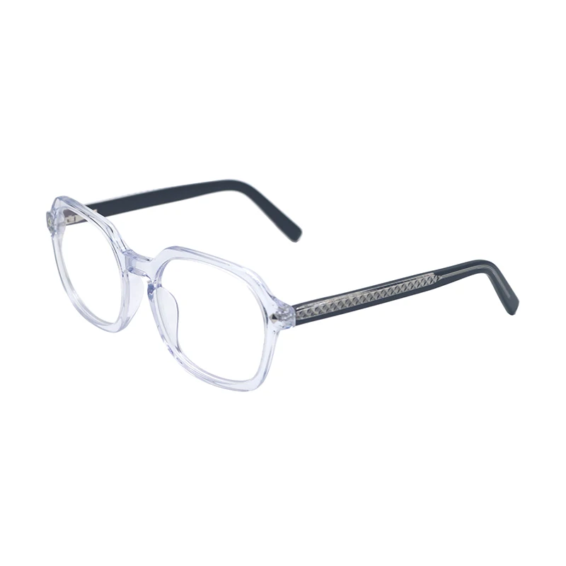 

Chian Factory Newest Clear Frame Design Acetate Spectacle Eyeglasses Optical Frames for Women and Women In Stock, Customize color