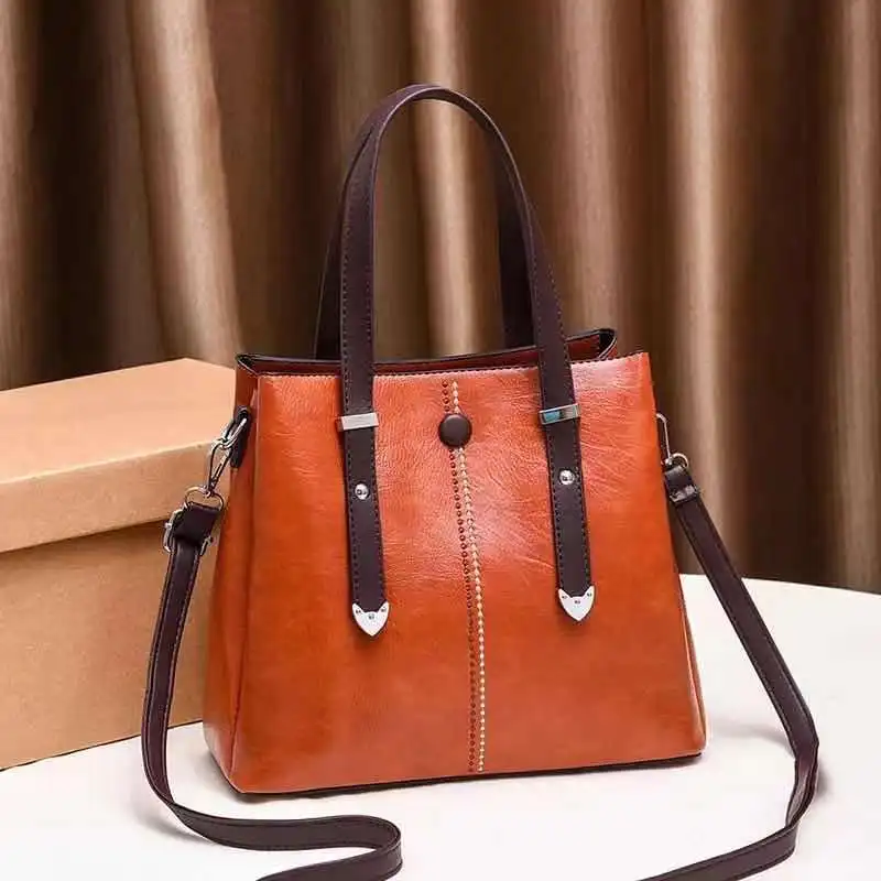 

Multi colors Women Crossbody Bag Lady Frosted Pattern PU Leather Single shoulder Strap Tote Bag Middle Stiched Handbag