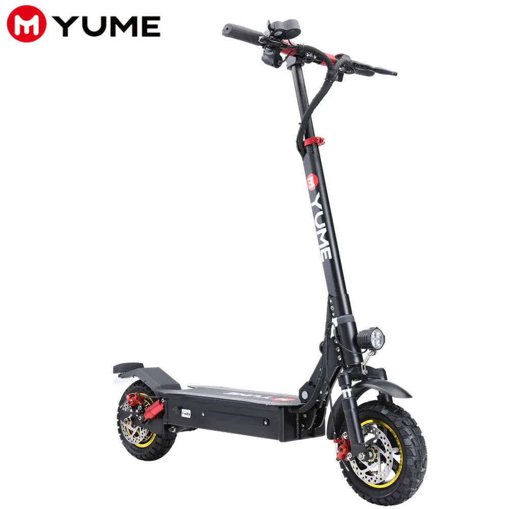 

YUME 1000w single motor electric scooter 10 inch fat tire adult e scooter with 2 wheels