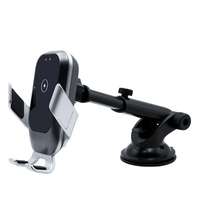 
10W car mount Qi fast charging smart sensor car phone holder with wireless charger 