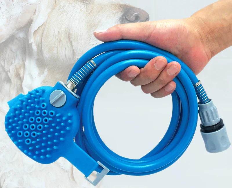 

Hot sales dog cleaning beauty tools pet bath massage spray shower dog shower brush