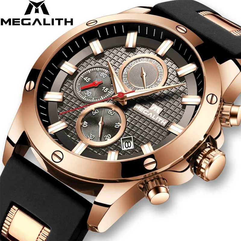 

MEGALITH guangzhou fashion OEM/ODM sport watch factory custom logo relojes de mano para hombre mens wristwatches for wholesale