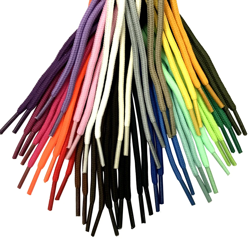 

Hot Fashion Round shoelaces polyester Shoe Laces Unisex 24 Colors 120 CM