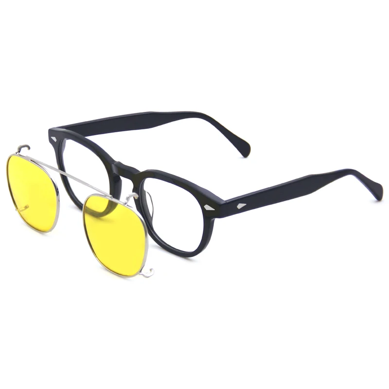 

2 In 1 Acetate Optical Frame Magnetic Clip-On Custom Trendy Sunglasses