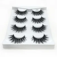 

L series 4 pairs set packaging box eyelashes private label mink eyelashes, 3d mink lashes and custom package