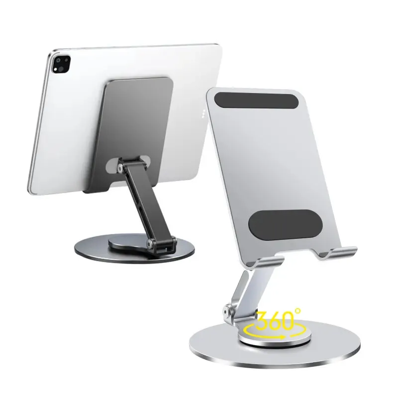 

Ergonomic Folding Cell Phone Stand Fully Adjustable Foldable Desktop 360 rotation Phone Holder Stand