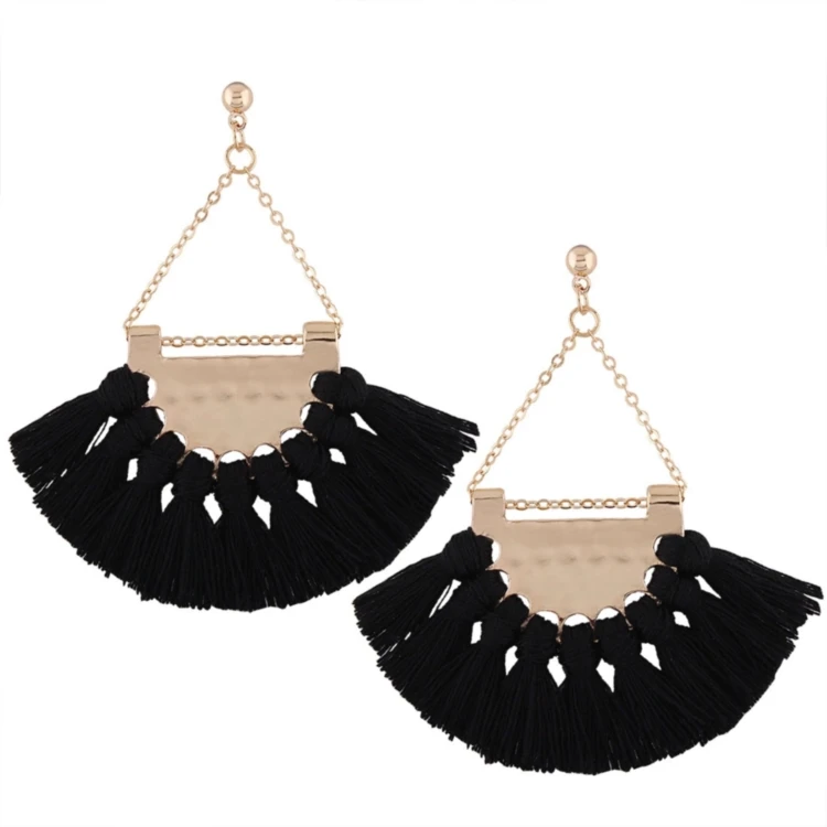 

New Fashion Tassel Earrings Bohemian Style Stud Earrings Gold Plated Earrings Jewelry Wholesale