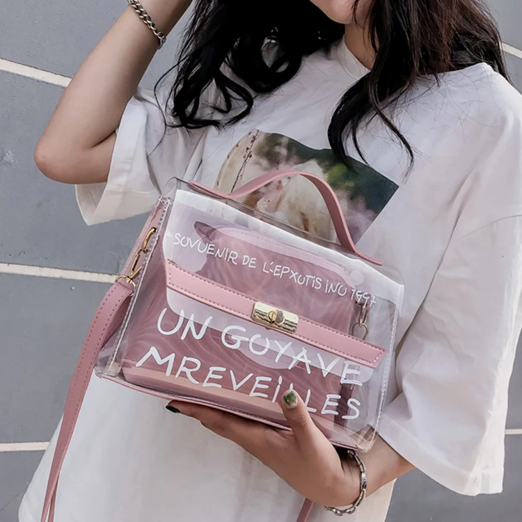 

Hot Selling ladies clear women crossbody mini purse pvc jelly bag handbags