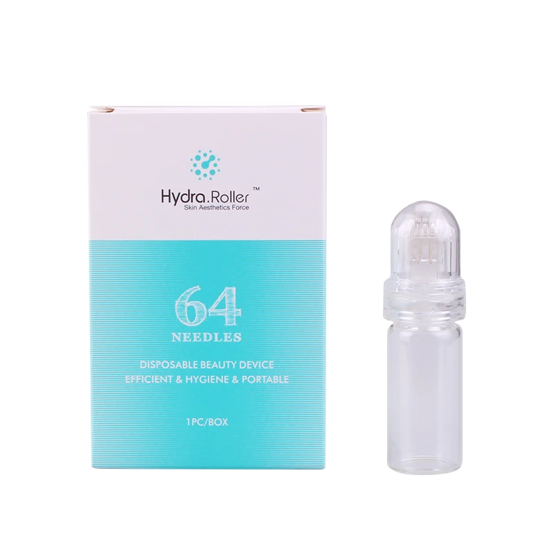 

OEM hydra needle gold rollers face skin needle stamp 64 titanium, Transparent bottle