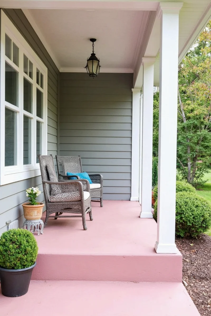 painted concrete porch ideas that are family friendly and won t break the bank