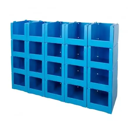 

Correx plastic stackable storage bins warehouse clothing picking bins part boxes, Customized