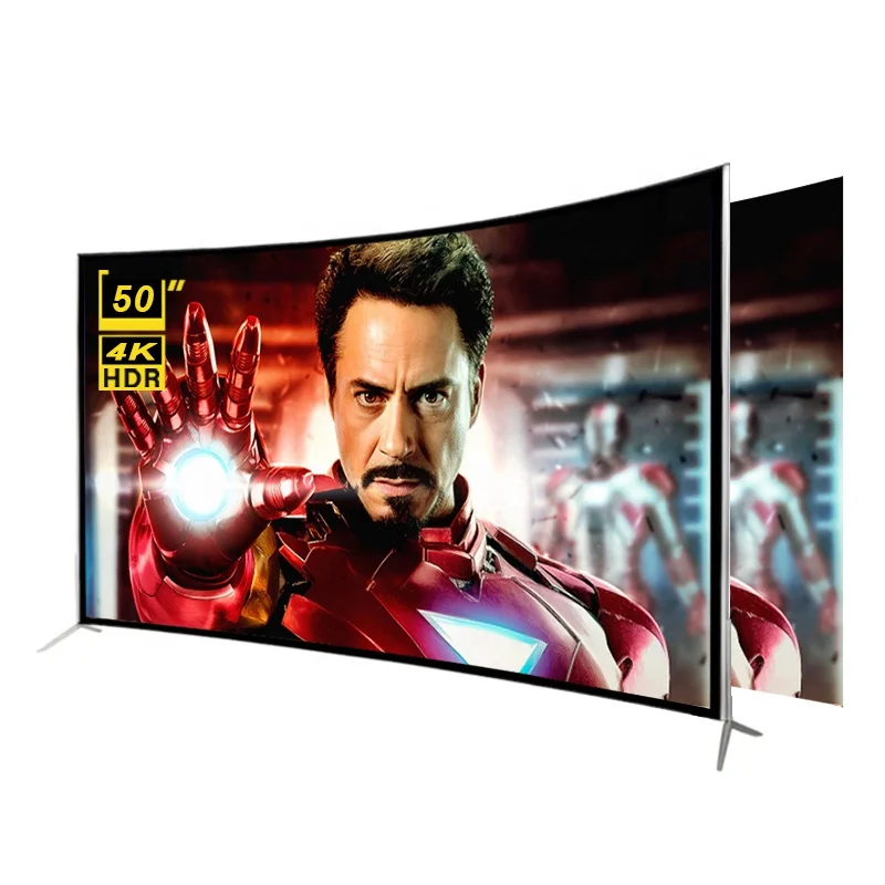 

Best price Guangzhou factory 4K HD curved screen 50 inch Smart television Android smart TV in stock