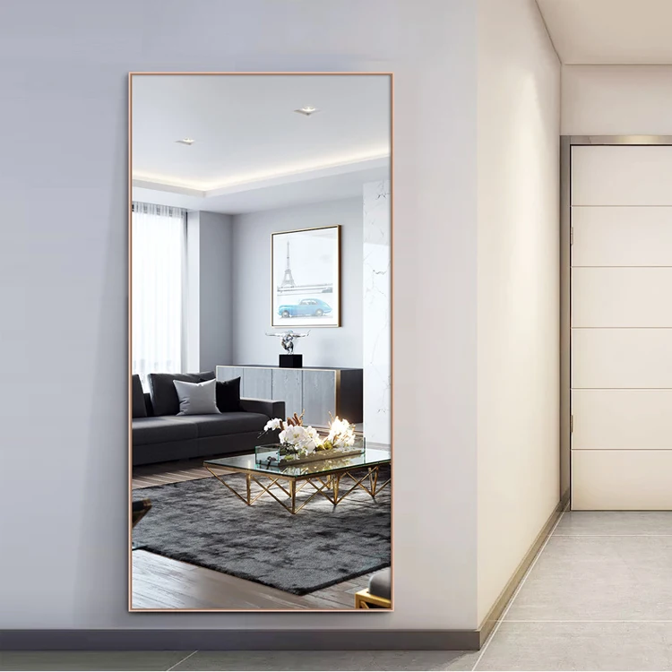 Metal Dressing Room Gold Aluminum Simple Photo Al Floor Stand Dressing Mirror Frame Buy Gold