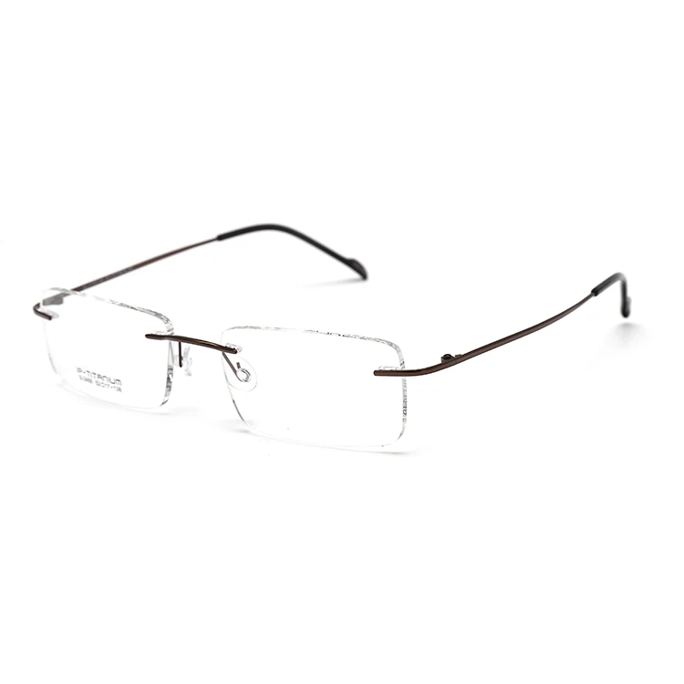 

Professional eyewear factory wholesale high end titanium rimless optical frames glasses for men