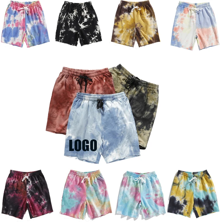 

Custom Wholesale Fashion Mens 100%Cotton French Terry Casual Shorts Tie Dye Shorts Mens Shorts, Picture