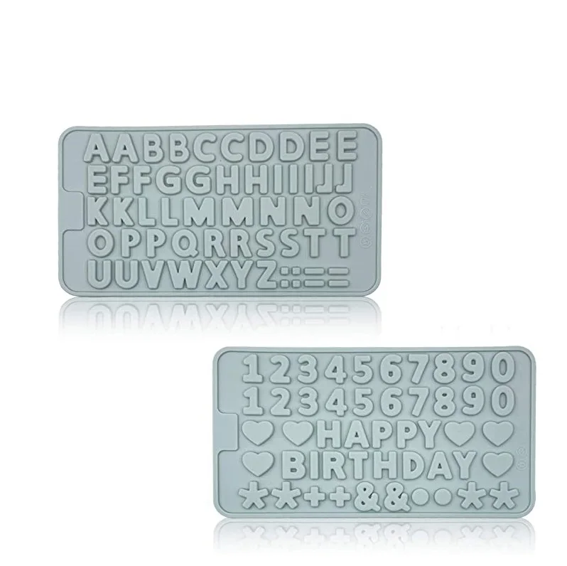 

Fusimai Chocolate Fondant Epoxy Resin Mould Alphabet Numbers Uppercase Lowercase Silicone Letter Molds Cake Mold