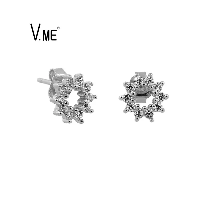 

New Arrivals S925 Rose Gold Plating Earing Silver Flower Earrings