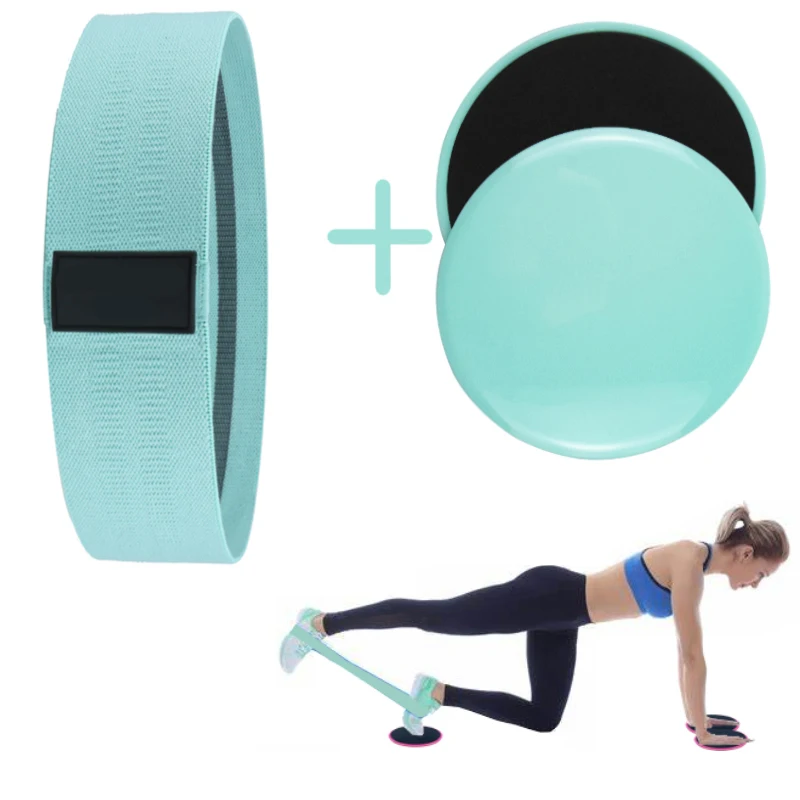 

Exercise Yoga Fitness Sliding Gliding Discs Core Sliders And Resistance Bands Set, Customized