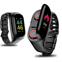

M1 Newest AI Smart Watch Bluetooth Earphone Tracker Heart Rate Monitor Smart Wristband Long Time Standby Sport Watch Men