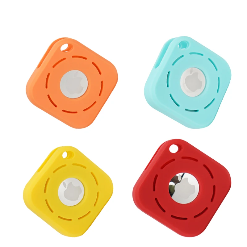 

For Airtag Cases Wireless Tracker Protector Shell Anti-lost Silicone Case For Apple Airtags Cover with Strap, 10 colors