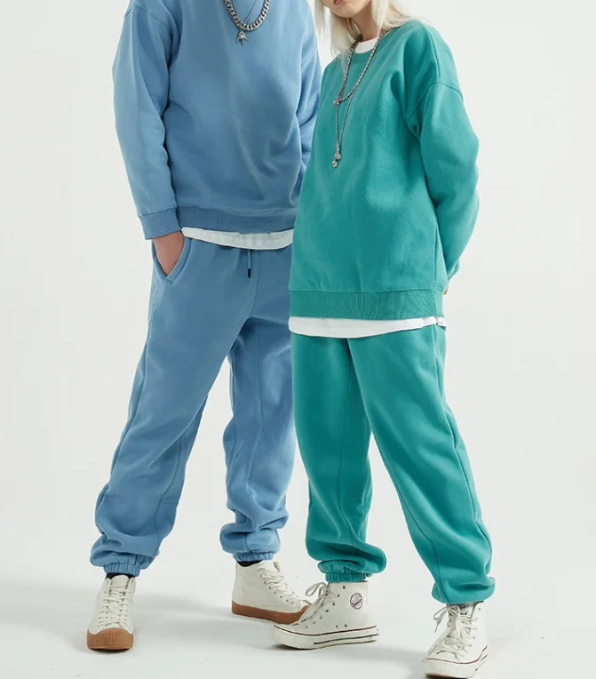 

Wholesale blank casual men's hoodie and sweatpants oversized custom logo sportswear suit sportswear