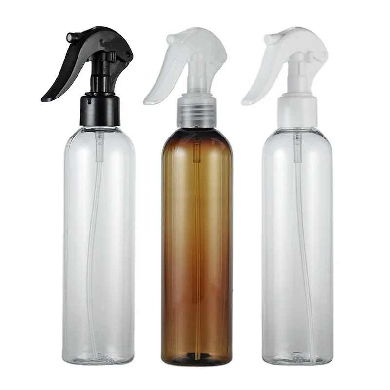 

250ml round shoulder mouse sprayer cosmetics bottles PET container for skincare cream and toner